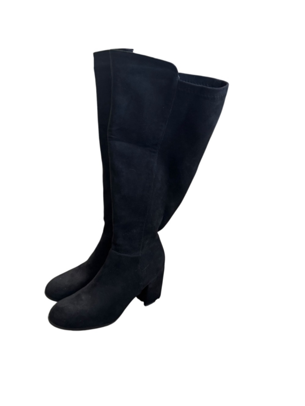 Women's Unbranded Black Suede Heeled Boots Size 7.5